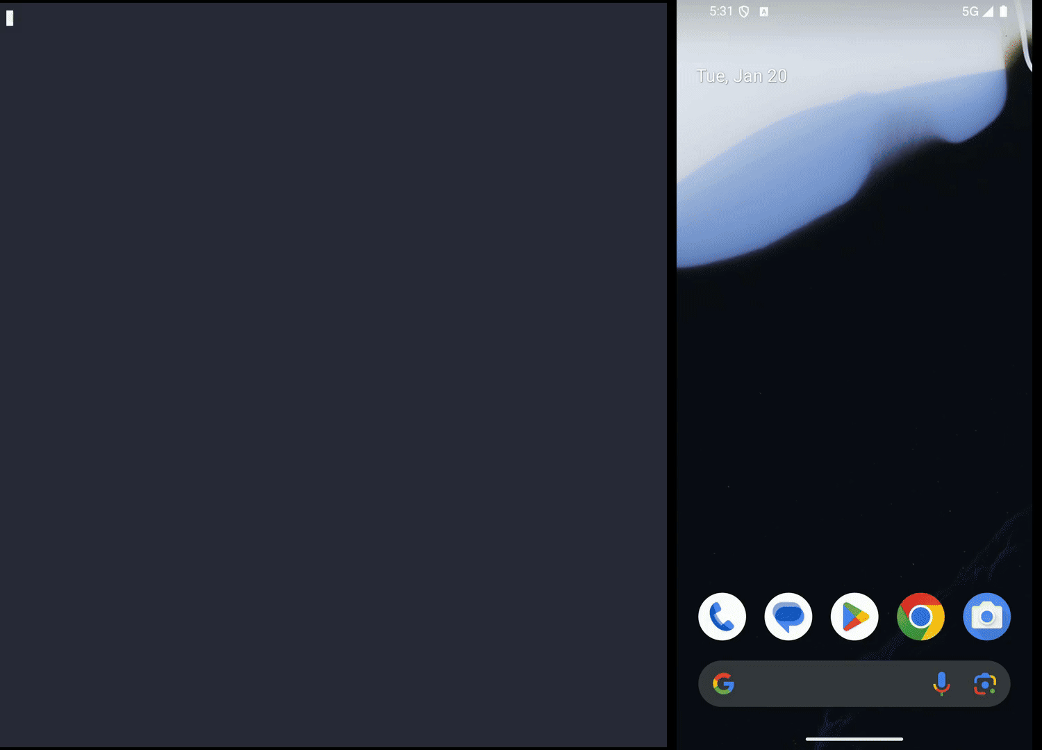 Taking a photo and viewing the gallery