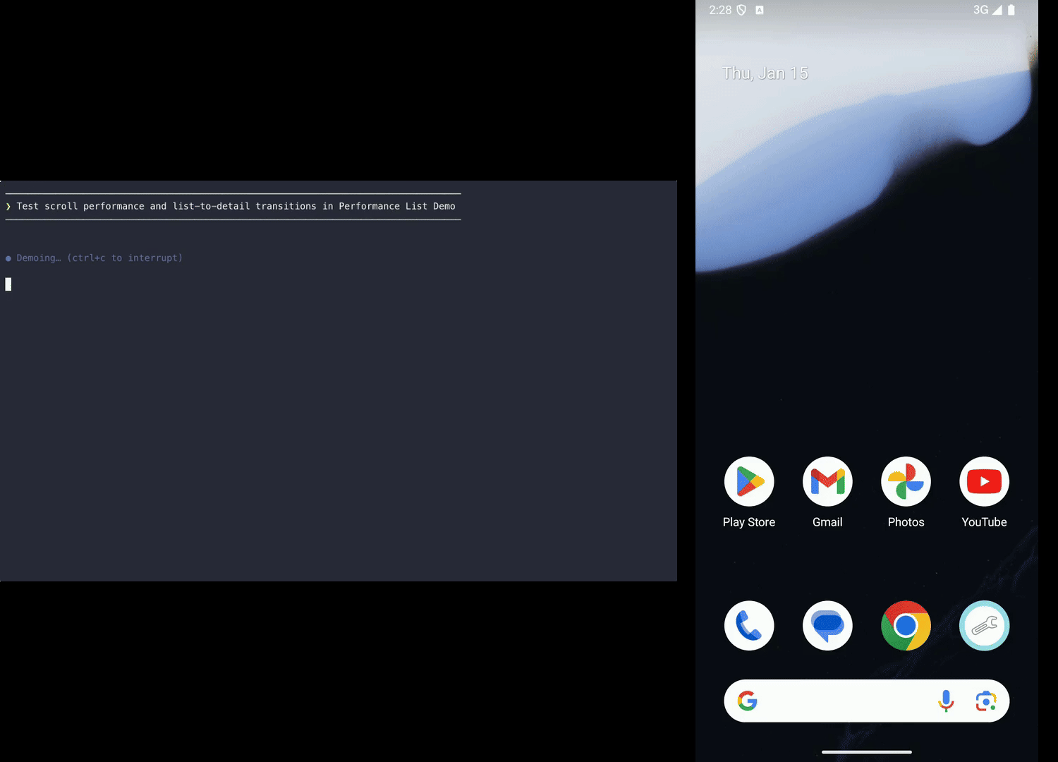 Scroll performance demo